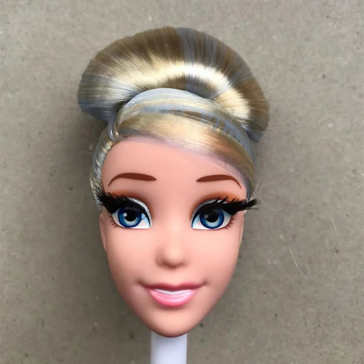 Glasses Eyes With Real Eyelashes Doll Heads Colorful Soft Doll Parts White Skin Doll Accessories Girl Gift Toys Figures