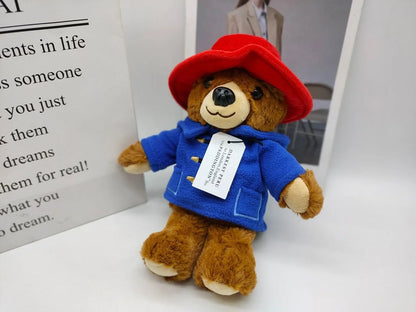 Cartoon Pattine Bear action figure Dish Tie Bear plush doll pendant Children's holiday gift bag decoration cute key chain 10cm
