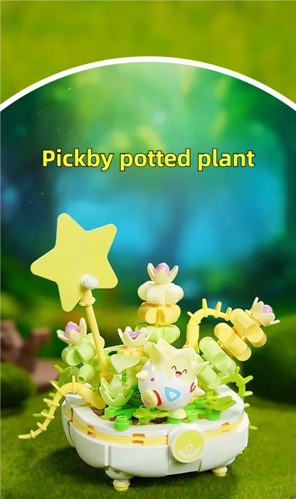 Pokémon Series Building Blocks Pikachu Psyduck Pogaman Cartoon Scene Model Bricks Collection Ornaments DIY Toys Holiday Gifts