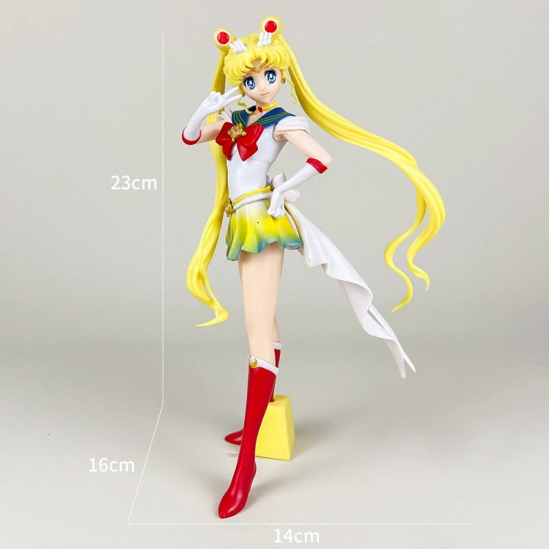 Funny Joy Anime Figures Female Warrior Moon Hare Doll Charm Angel Sailor  Hare Kawaii  PVC Model Cake Decoration Gift For Girls