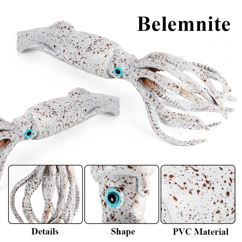 Oenux Ocean Animals Model Jellyfish Starfish Sea Anemone Coral Action Figures Aquarium PVC Miniature Educational Kids Toy Gift