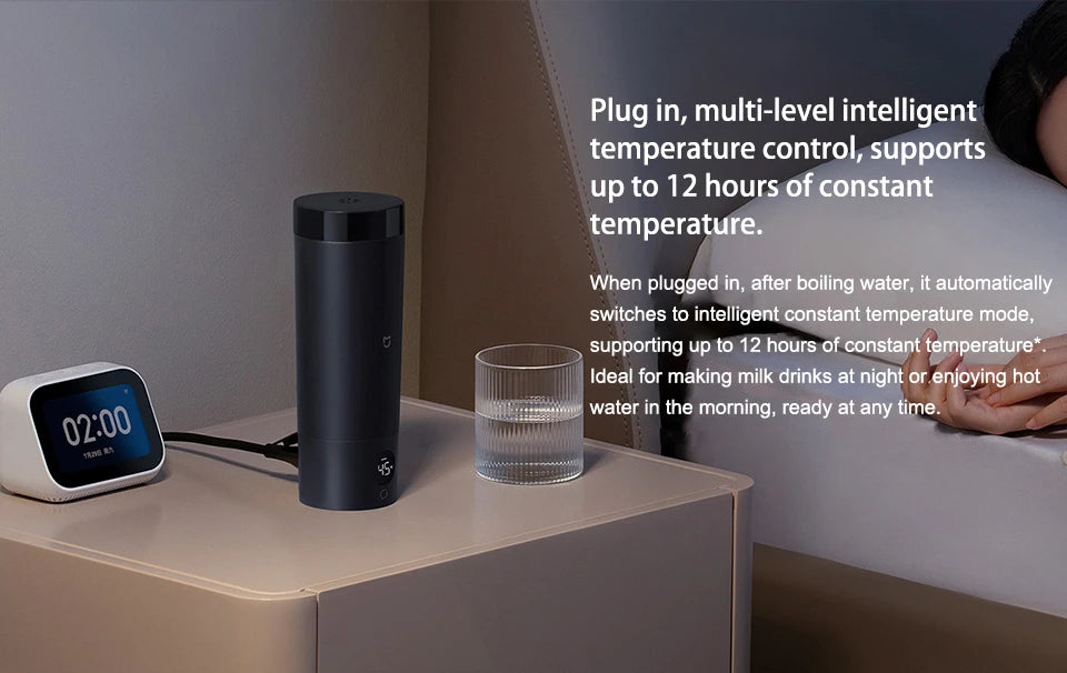 Original MIJIA Portable Electric Kettle 2 Thermos Cup Fast Water Boiler 350ml Smart Temperature Insulated Kettle Travel (CN)