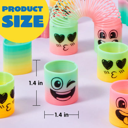Joyfy 30 Pcs Mini Spring Toys Party Favors Plastic Coil Rainbow Fidget Toy for Birthday Goodie Bag Stuffers Pinata Fillers