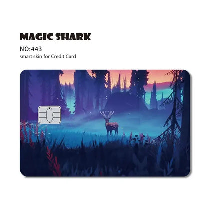 Magic Shark Kawaii Anime Tape Pig Dreamy Sticker Film Skin Cover for Debit Credit Bank Card Small Large Chip