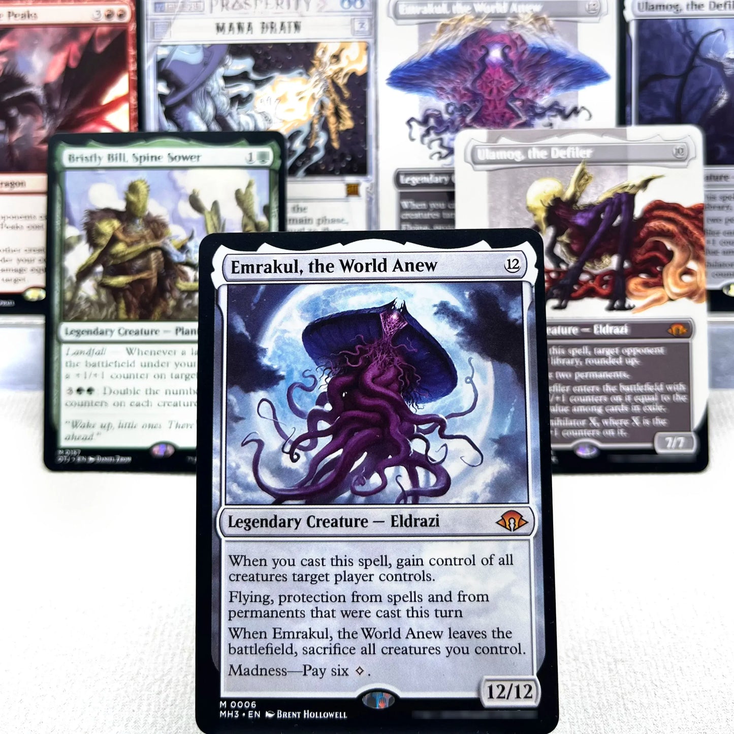 MH3 OTJ OTP HOLO7-Ⅰ04 Tcg cards  proxys Magical Ulamog,  the Defiler Bristly Bill, Spine Emrakul, the World Anew Gather