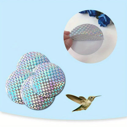 20 pcs Round Paste Type Bird Repellent Tape Reflective Anti Bird Scare Eflective Stick Tape Pigeon Farm Bird Chasing Tools
