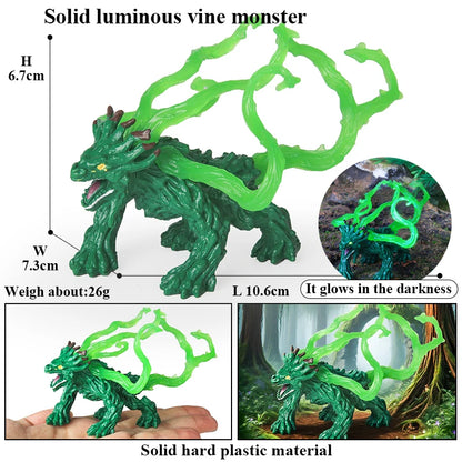 Oenux White Tiger Griffin Cerberus Lion Panther Tree Monster Fire Dragon Dinosaurs Model Action Figures Collection Kid Toy