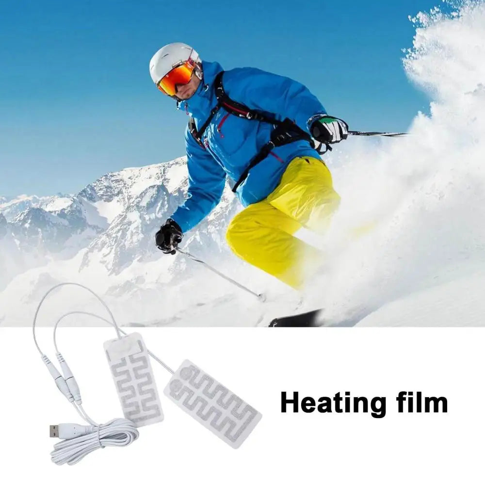 Tolex Thermal Electric USB Gloves Heater Heated Gloves Carbon Fiber Cloth Skis Mittens Winter Heating Film Pad for Winter Cold