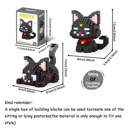 Micro Mini Super Cute Micro Cat Building Kit Tiny Pet Series Doll Figure The Perfect Miniature Gift for Cat Lovers and Girls