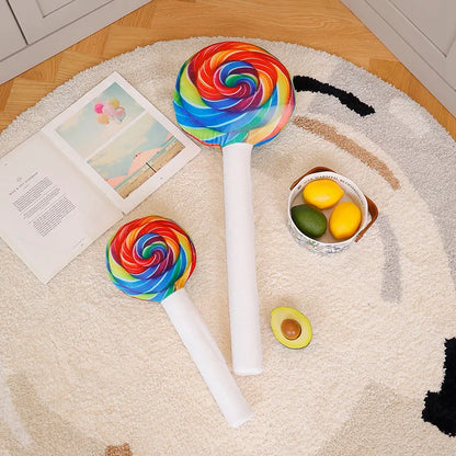 40/70CM New Funny Colour Lollipop Plush Toys Colorful Candy Plush Pillow Ball Toy Stuffed Soft Birthday Gifts Room Decoration