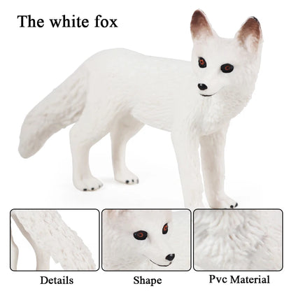 Oenux Arctic South Pole Animals Simulation Penguins Polar Bear Wolf Beluga Whale Action Figures Model Figurine PVC Kid Toy Gift