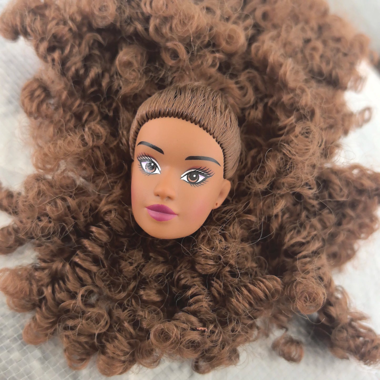 Original Doll Supermodel Star FR Heads DIY Head for 1/6 Doll Accessories Limited Special Curly haired black doll Collection gift