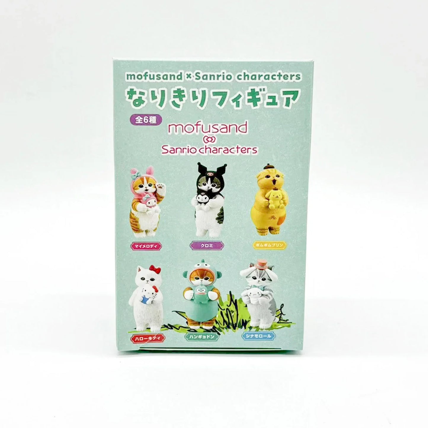 Mofusand Cats Wearing Sanrio Characters Clothes Holding Dolls Cute Figure Blind Box My Melody Kuromi Cinnomoroll Hello Kitty