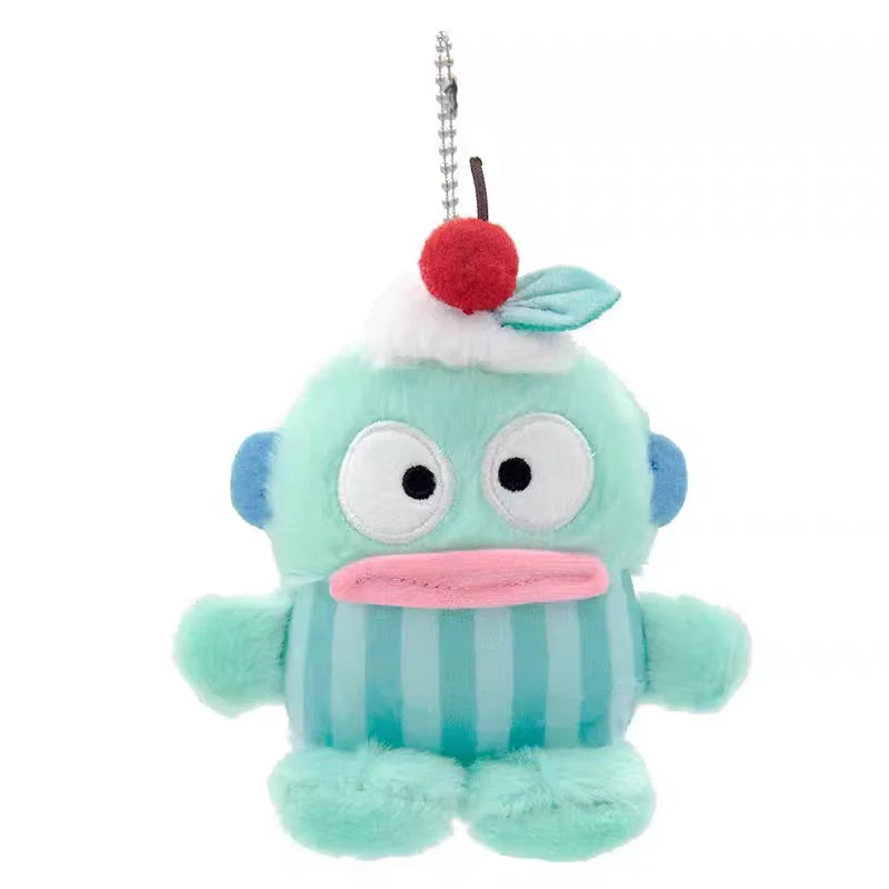 Sanrio Plushie Hangyodon Stuffed Plush Keychain Pendant Cartoon Doll Toys Soft PP Cotton Kawaii Bag Keyring Gifts For Girls Kids