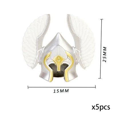 Viking Pirate Age Bullhorn Hat Medieval Knight Roman Warrior Soldier Helmet Action Figures Building Blocks Toys For Children