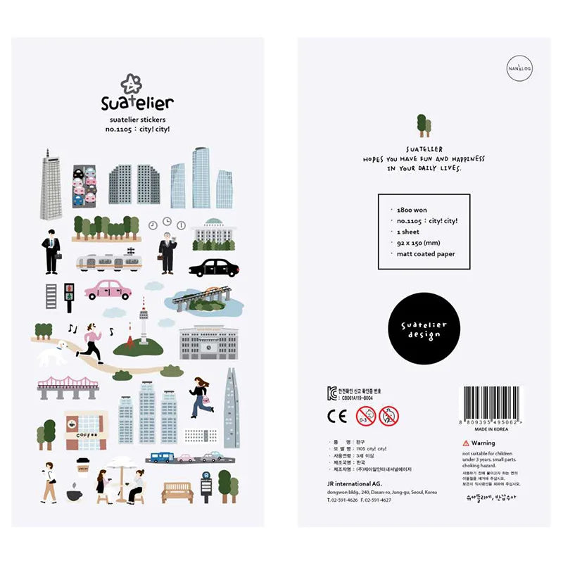 Korean Import Original Suatelier Collection Kawaii Daily Stickers Scrapbooking Diy Journal Stationery Sticker Deco Art Supplies