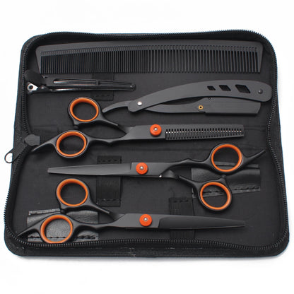Hairdressing Scissors Black-Gold Hair Scissors Professional 6" JP Stainless Thinning Shears Haircut Scissors Barber Shop C1001