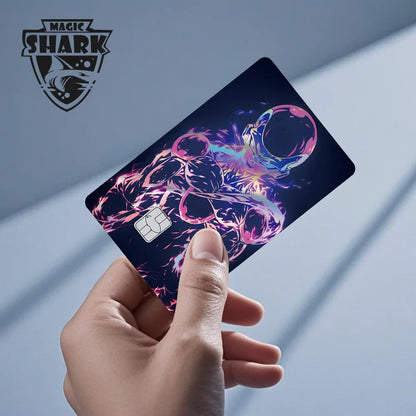 Magic Shark Anime Goku Vegeta Trunks Laser Holographic Shinny Skin Cover Sticker Film for Debit Credit Card
