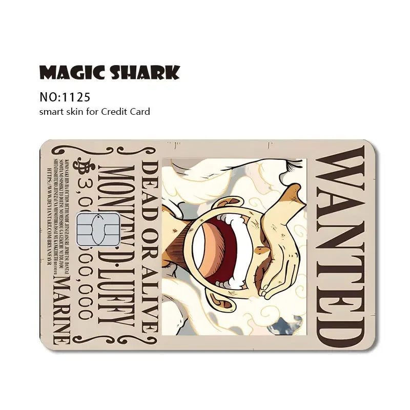 Magic Shark Wanted Anime 3M PVC Matte No Fade Skin Cover Sticker for Metro Debit Credit Card