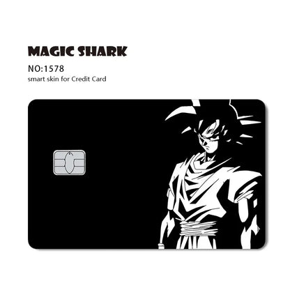100% New Anime Goku Vegeta Super Saiyan 3M Front Film Skin Sticker Cover for Debit Credit Card