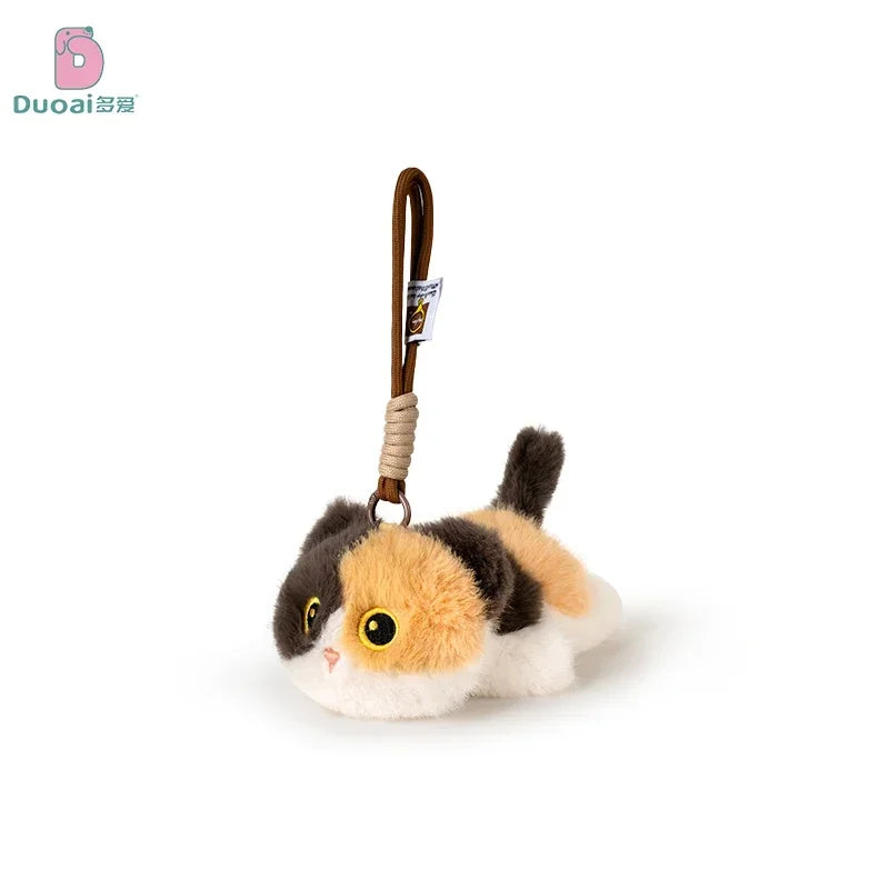 Soft Cartoon Cat Plush Toys Cute Animals Siamese Kitten Lovely Stuffed Doll Pendant Key Chain Birthyday Xmas Gift For Girl Boy