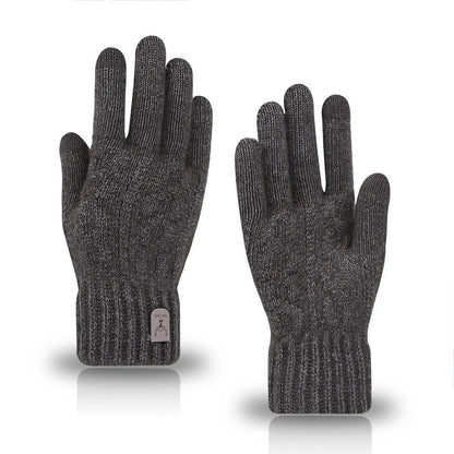  4colors Winter Warm Gloves Touchscreen Unisex Knit Finger Gloves Machine Washable Ideal for Travel Cycling Sports