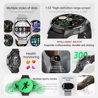 Watch 5 Pro GPS NFC Smart Watch Men 360*360 AMOLED Screen Heart rate Monitor Bluetooth Calls IP68 Waterproof Man Smartwatch 2025