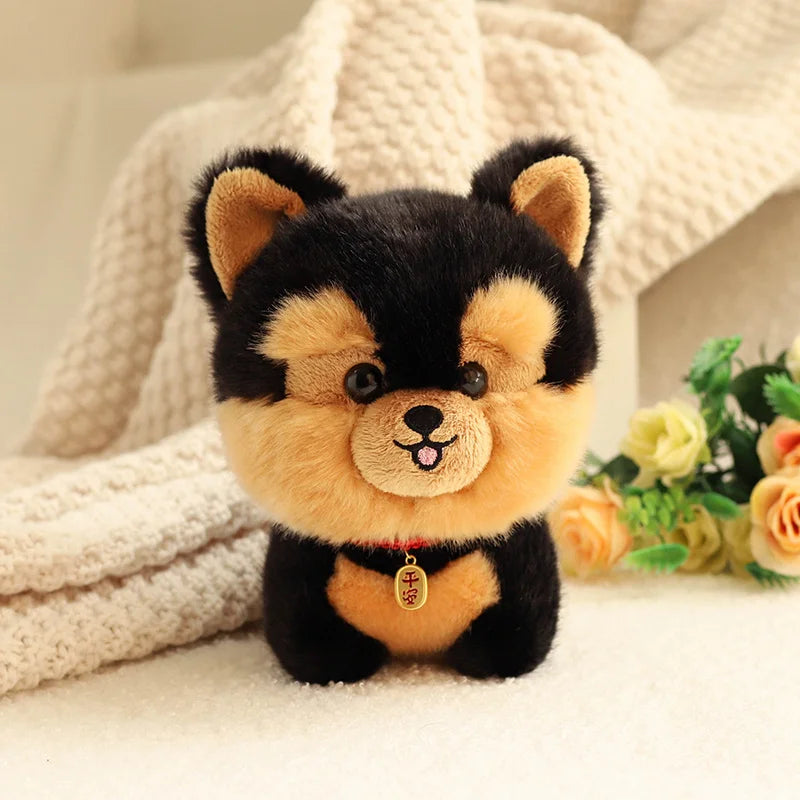 Lifelike Fluffy Dog Stuffed Toy Simulation Puppy Model Shiba Inu Corgi Husky Yorkshire Bichon frise Chow Chow Plush Doll Gifts