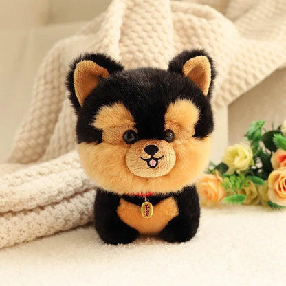 Lifelike Fluffy Dog Stuffed Toy Simulation Puppy Model Shiba Inu Corgi Husky Yorkshire Bichon frise Chow Chow Plush Doll Gifts