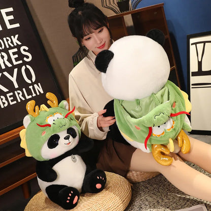 Kawaii Giant Bear Cosplay Panda Doll Creative Plush Toy Cartoon Zoo Animal Plushie Throw Pillow Birthday Xmas Gift Home Decor