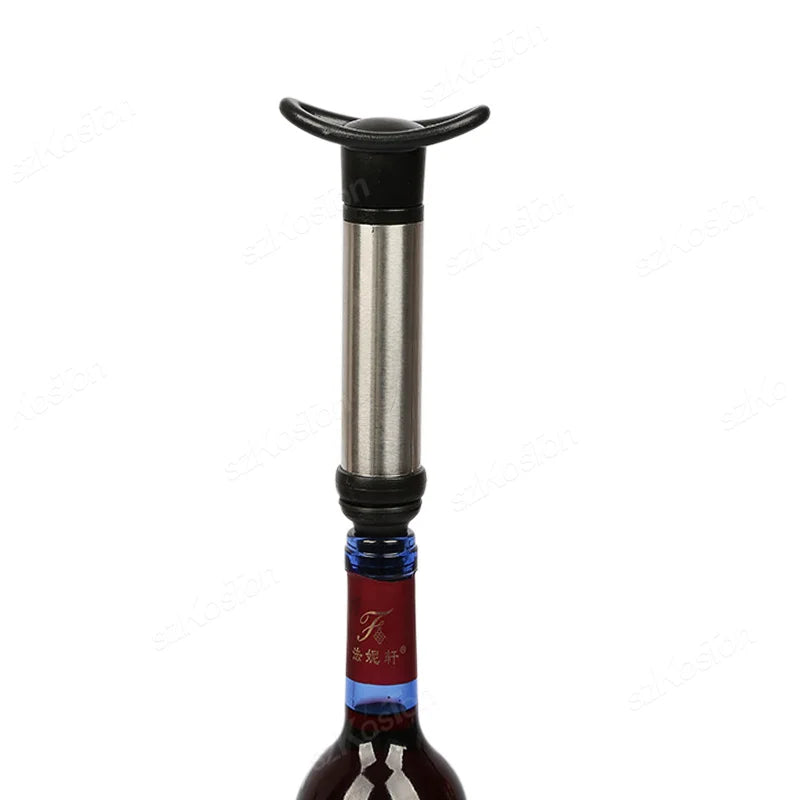 Wine Stopper With Vacuum Pump Bar Accessories Air Lock Aerator Rubber Black Bottle Stopper Keep Wine Fresh Saver Sealing