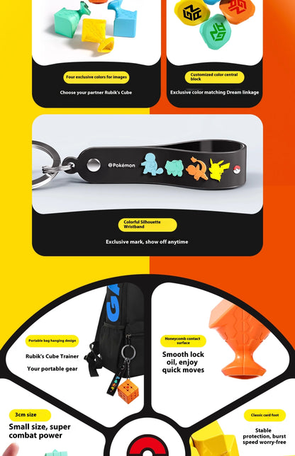 Gan Pok é Mon Joint Third Order Magnetic Competition Special Children'S Puzzle Toy Gift Pikachu Johnny Turtle Birthday Gifts