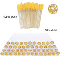 50pcs gold glass