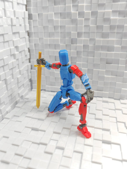 Titan 13 Action Figures T13 Figure 3D Printed Multi-Jointed Movable Lucky 13 Action Figure Nova 13 Action Figure Dummy