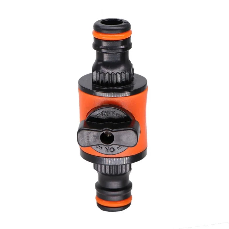 1PC/2PCS 16MM Equal Garden Hose Shut Off Valve Fitting Plastic Tubing Tap Adapter Quick Joint for Watering Irrigation Car Wash