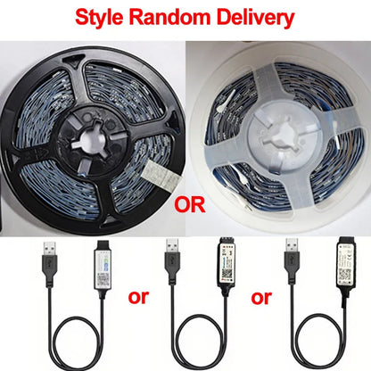 RGB LED Light Strip Lights USB 5V TV Backlight Atmosphere Lights APP Remote Control Flexible Lamp Tape Christmas Party Light