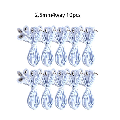 2/4 Way 2.5mm Button  Electrode Tens Cable Conductive Line Wire for Digital Tens Machine Body Massager for Electrode Pads