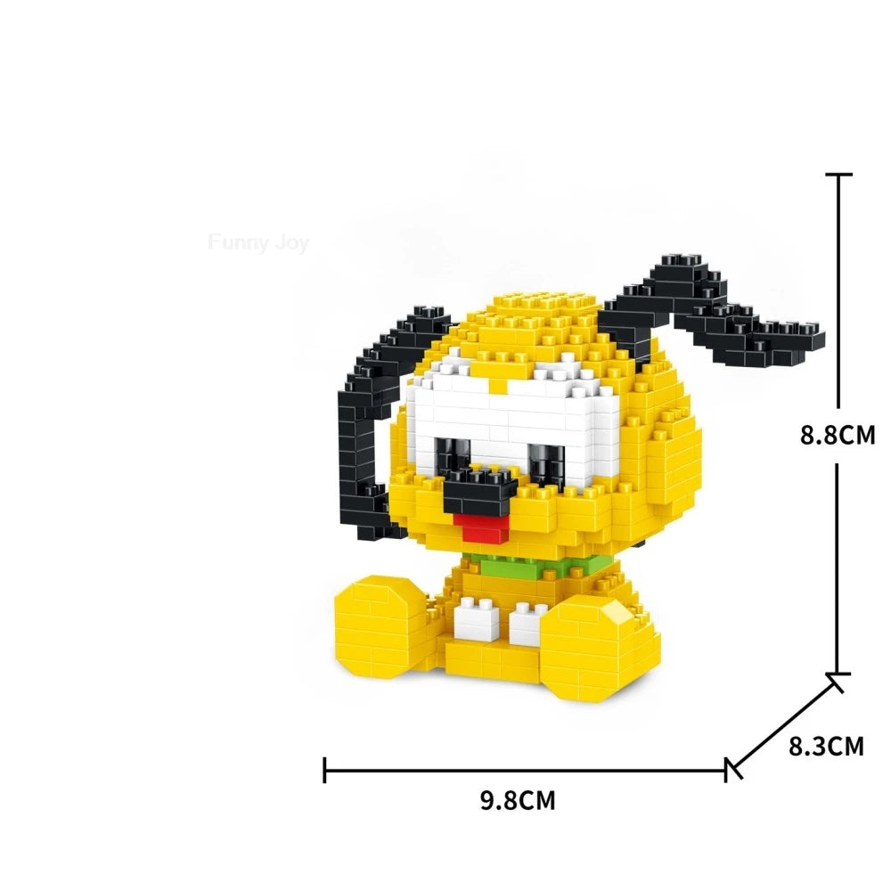 Cartoon Anime Hello Kitty Blocks Kuromi My Melody Cinnamoroll Mouse Building Blocks Doll Toy Kids Birthday Gift