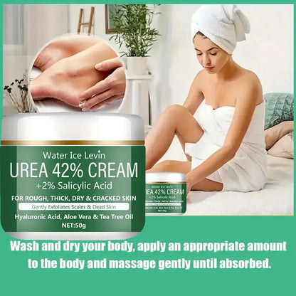 Intensive Repair Urea 42% + Salicylic Acid Cream. Treats Rough, Thick, Dry, & Cracked Skin. Hydrates, Exfoliates, Soothes