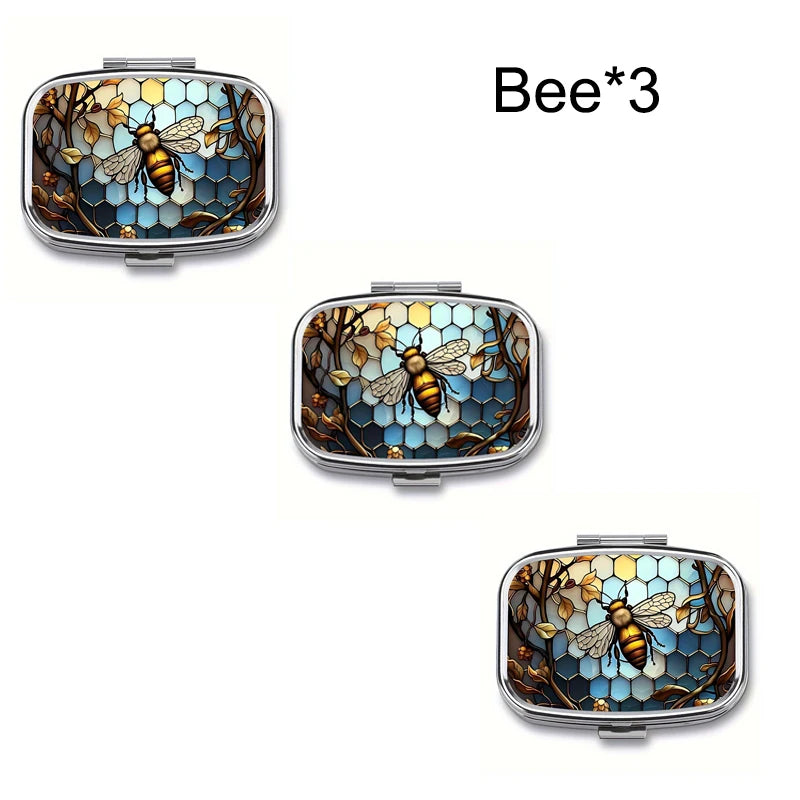 Travel Cases Lovely Colored Medicine Metal Jwelery Organizers Household Holder Iron Cabinet Small pill container  medicine box