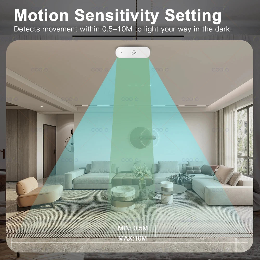 Zigbee 10G MmWave Radar Motion Sensor Human Detector with Illuminance Temperature Humidity Sensor Support Tuya Zigbee2MQTT