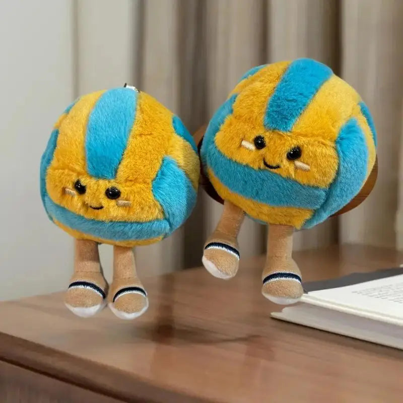 Soft Plush Cartoon Volleyball Toy, Fun Sports-Themed Keychain and Bag Decor