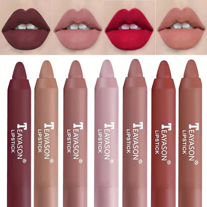 12 Colors Matte Misty Lipstick Set: Long-Lasting, Smudge-Proof, Sexy Velvet Lip Liners & Primer For Women's Makeup