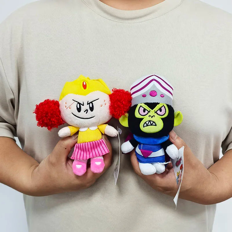 Limited Edition Palace Style Kawaii Anime The Powerpuff Girls Plush Keychain Dolls with Mojo Jojo & Princess Morbucks