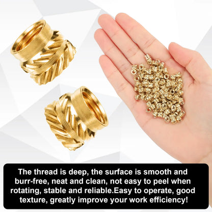 Heat Embedment Inserting Nuts M3 M4 M5 Threaded Knurled Brass Hot Melt Screw Nut For 3D Printer Voron 2.4 And Others