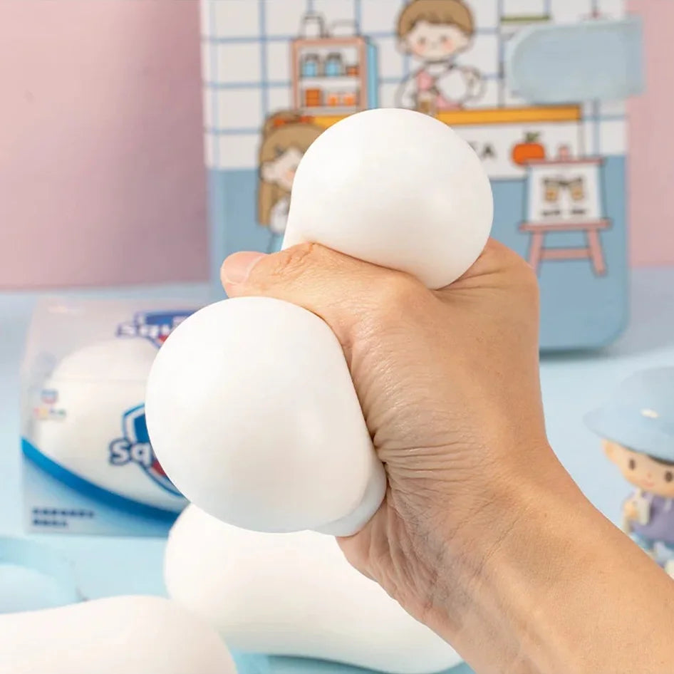 Soap Ball Squishy Soap Stress Ball Fidget Toy Crunchy Squeeze Ball Round Blocks Filled ASMR Anti Stress Toys for Adults