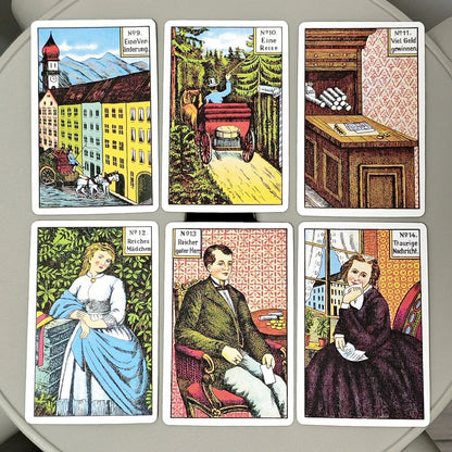 9*6cm 36+6 Pcs Cards 1890s Original Kipper Cards In Both Directions Germany Language Printed on 350GSM Double Embossed Paper