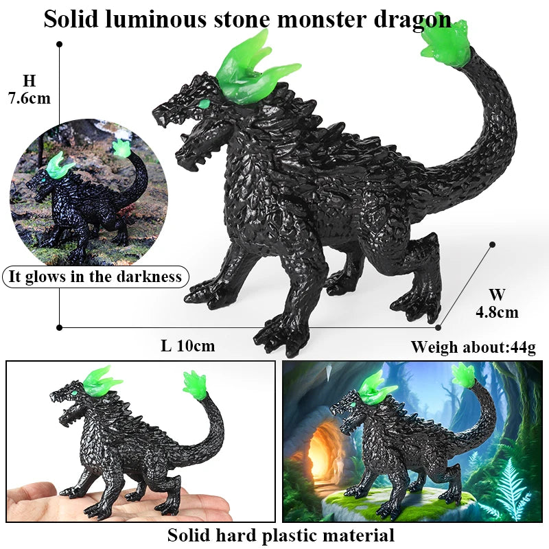 Oenux White Tiger Griffin Cerberus Lion Panther Tree Monster Fire Dragon Dinosaurs Model Action Figures Collection Kid Toy