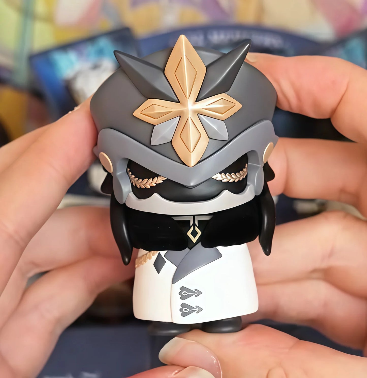 Mihoyo Genshin Impact Fatui Harbinger Q Version Series Blind Box Desktop Mini Doll Model Toys Trend Decoration Surprise Gifts