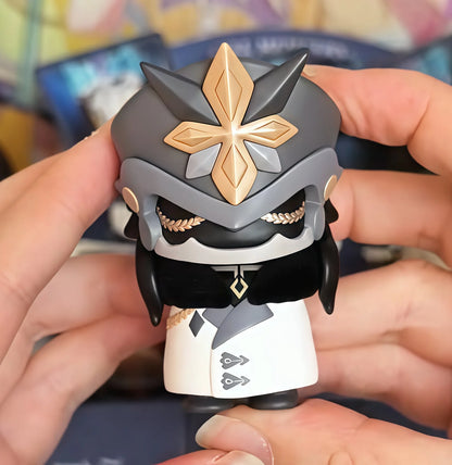 Mihoyo Genshin Impact Fatui Harbinger Q Version Series Blind Box Desktop Mini Doll Model Toys Trend Decoration Surprise Gifts